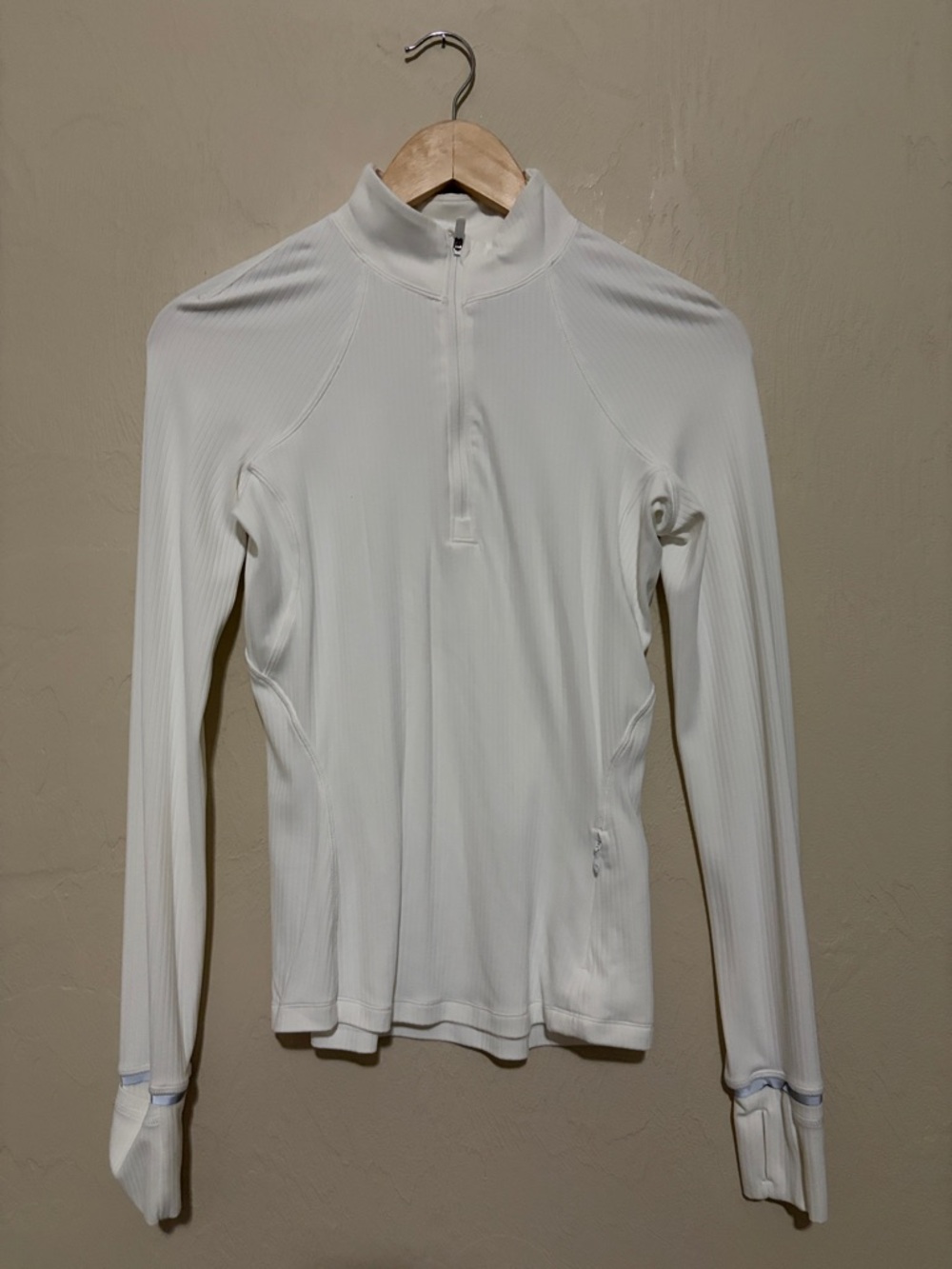 Lululemon White It’s Rulu Run 1/2 Zip. Great Condition! Worn only a few times!